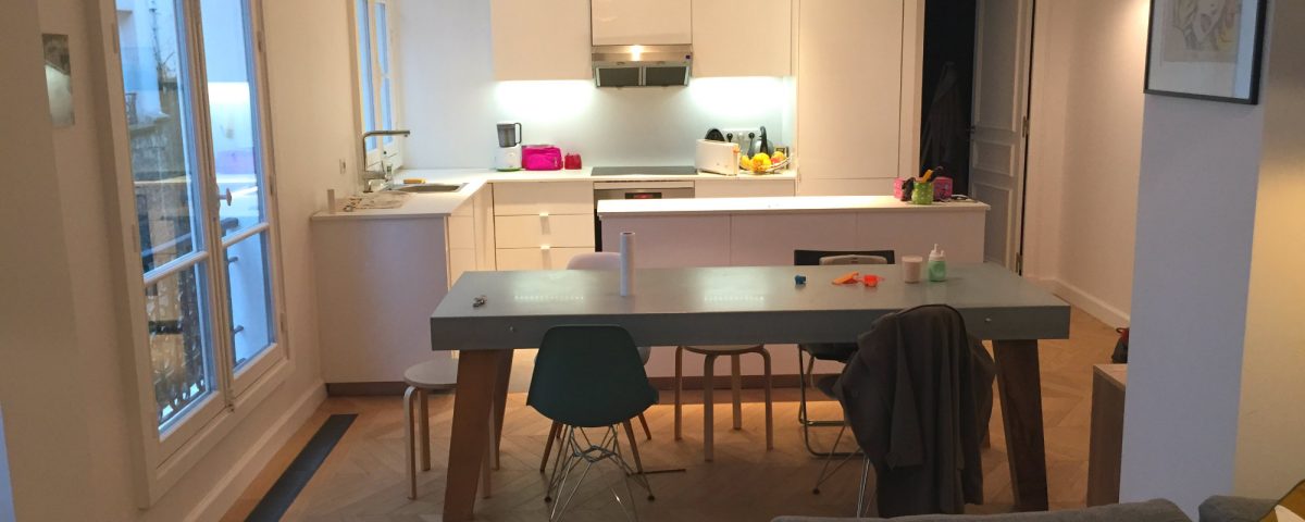 2016 travaux renovation appartement transformation F2 en F3 Paris rue Damremont_Eolh btp france 12
